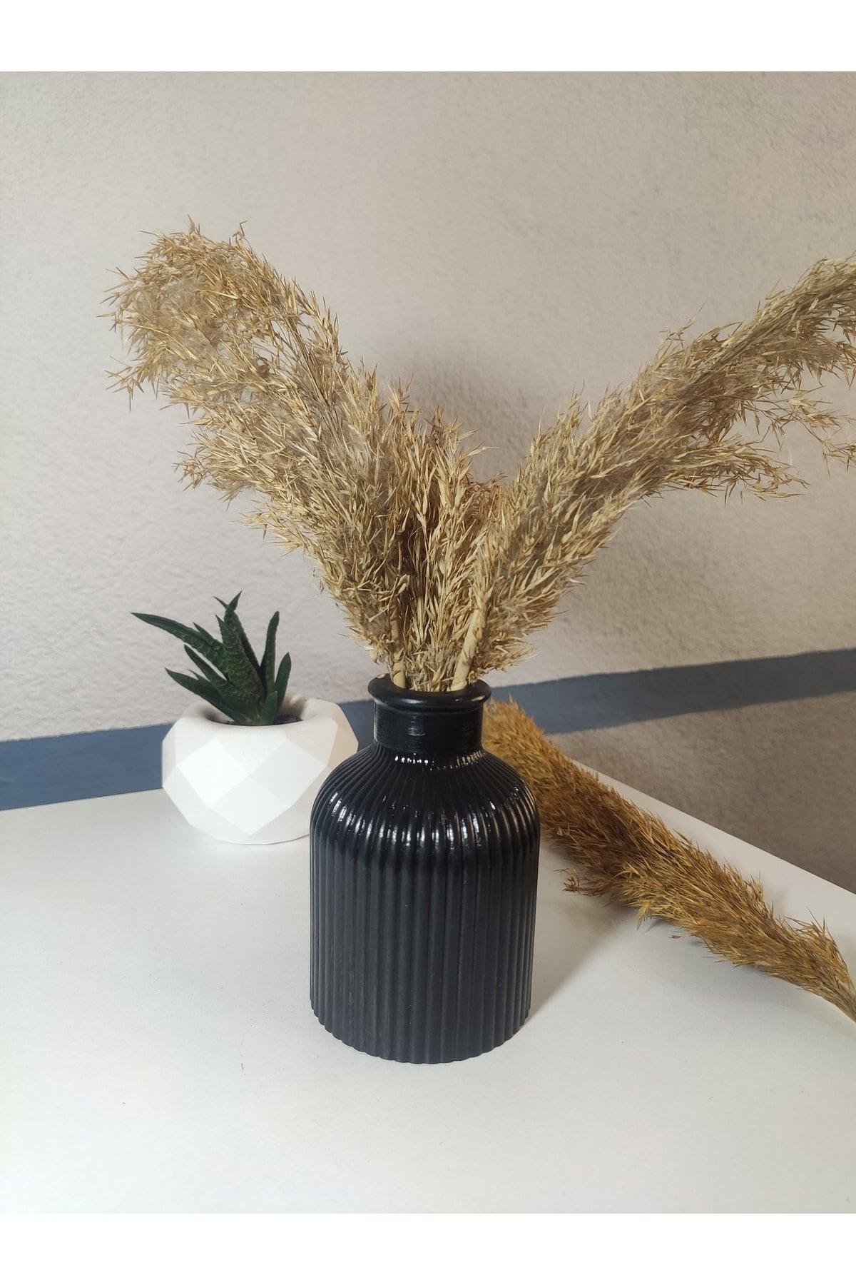 Vase Pampas, Artificial Flower And Dry Flower Vase, Line Pattern Vase - Swordslife