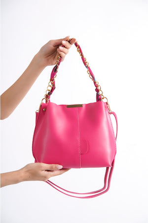 Fuchsia Women'S Shawl Hand And Shoulder Bag Bg1121-301-0004
