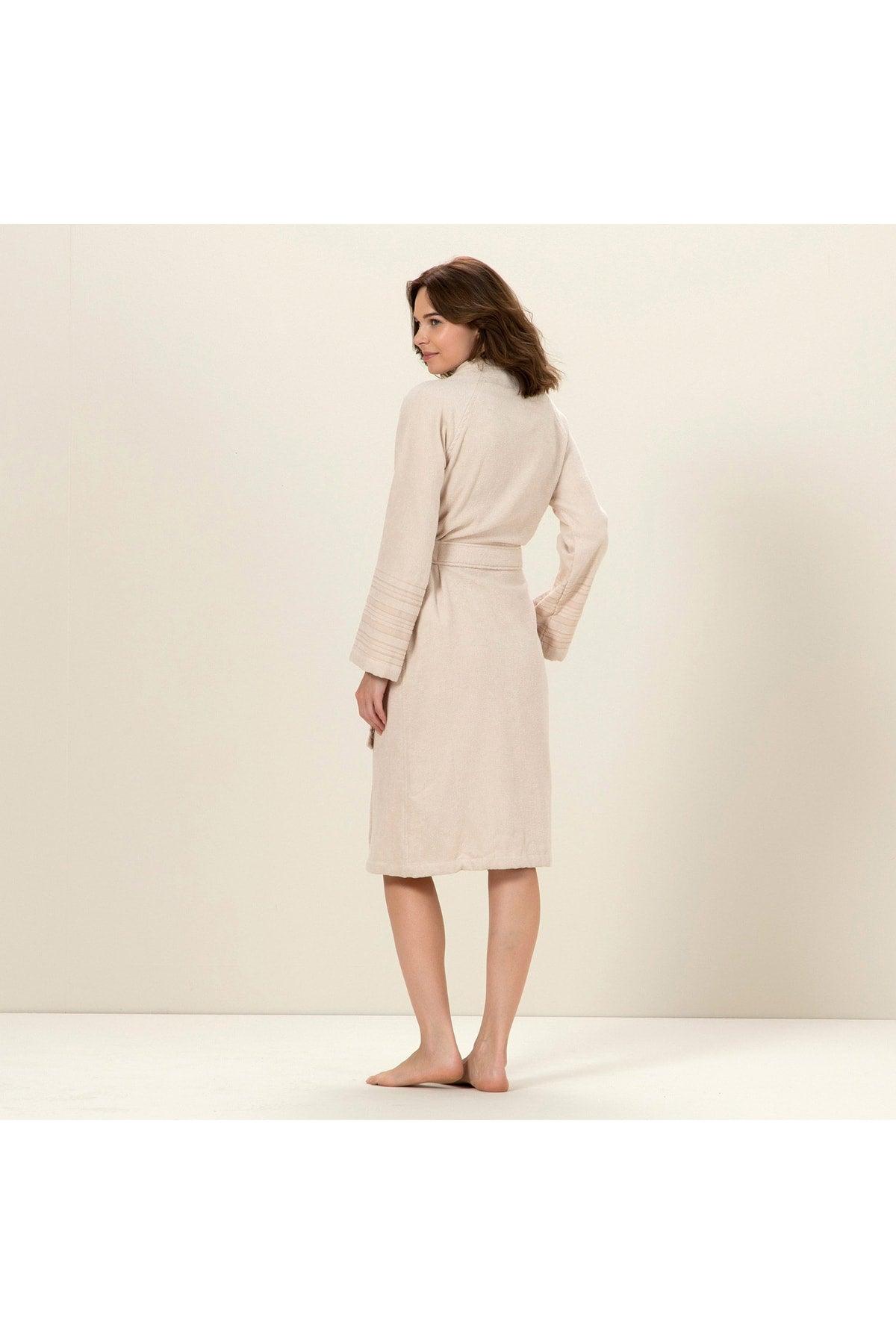 Deep Unisex Bathrobe Beige/sage - Swordslife