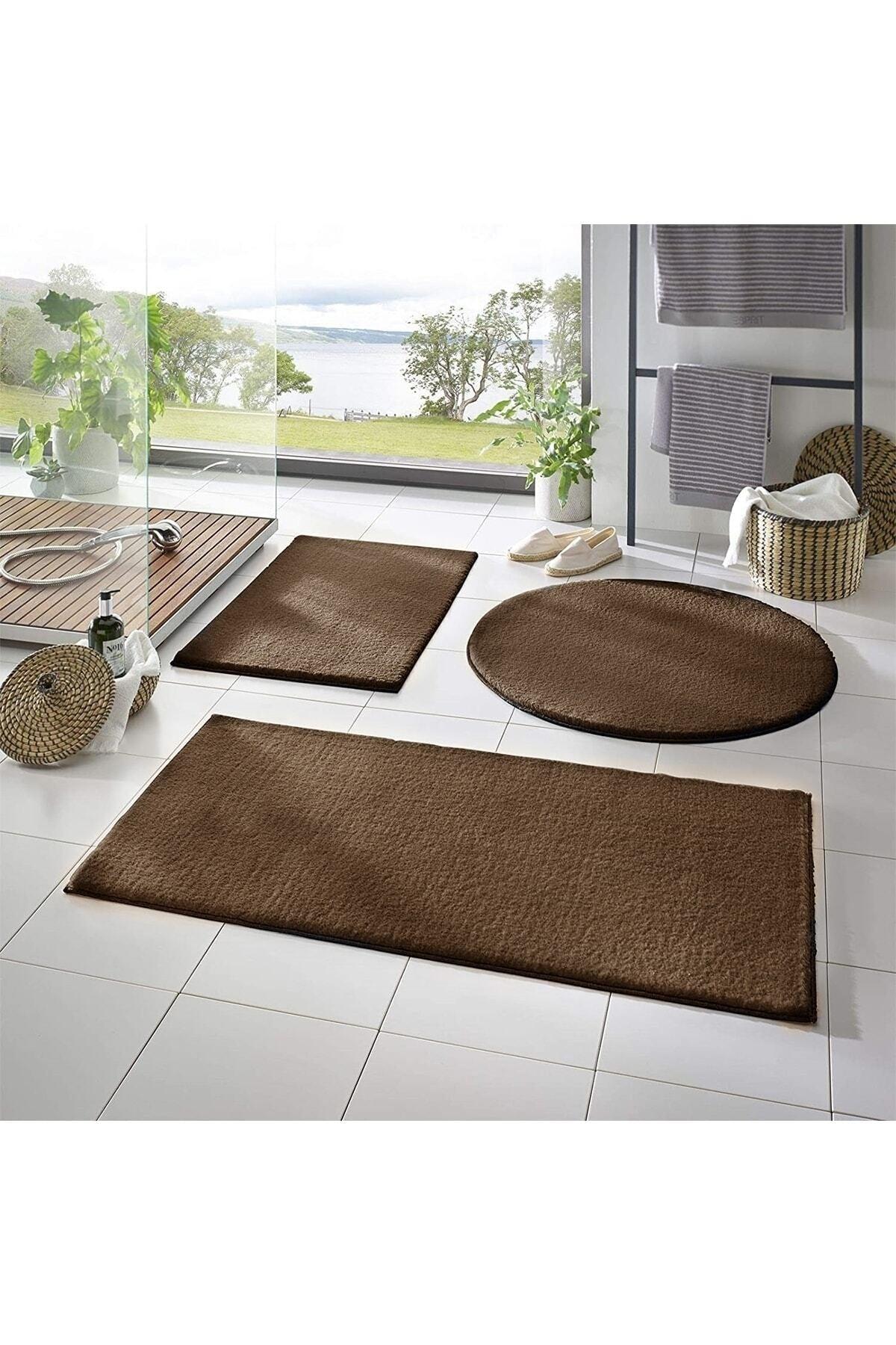 Bath Mat Triple Set 5 Colors Plush Non-Slip Base Washable 60x100 - 60x40 - 60x60 - Swordslife