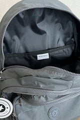 Fcstore Crinkle Fabric Waterproof Medium Size Dark Gray Clinker Backpack/laptop School Bag
