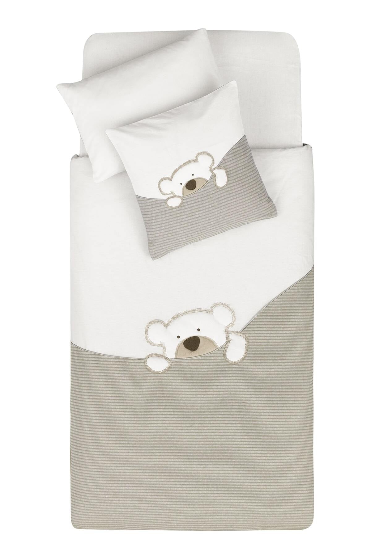 Teddy Baby Duvet Cover Set With Linen 100*150