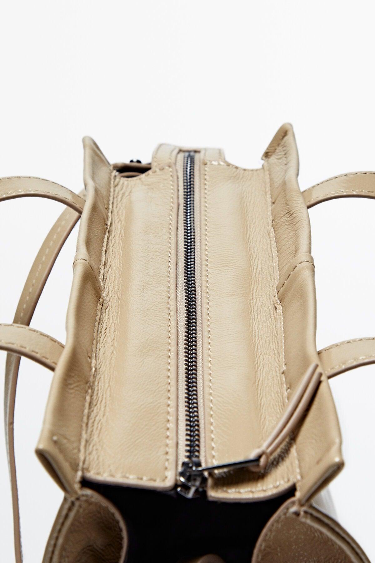 Cracked Look Leather Mini Tote Bag - Swordslife