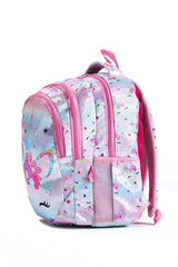 Master Pack Sim Unicorn Patterned Pink Color Baby Girl Backpack Primary School Bag With Food And Pencil Holder