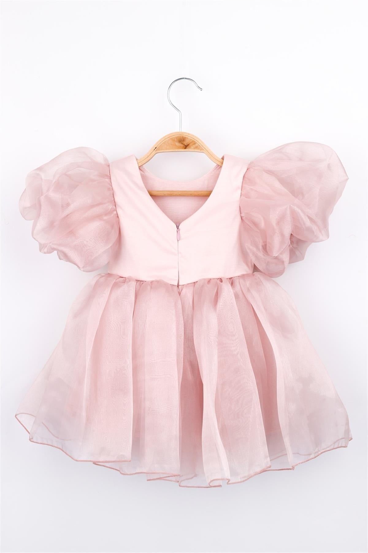 Powder Crowned Organza Girl's Party Dress - Carlene