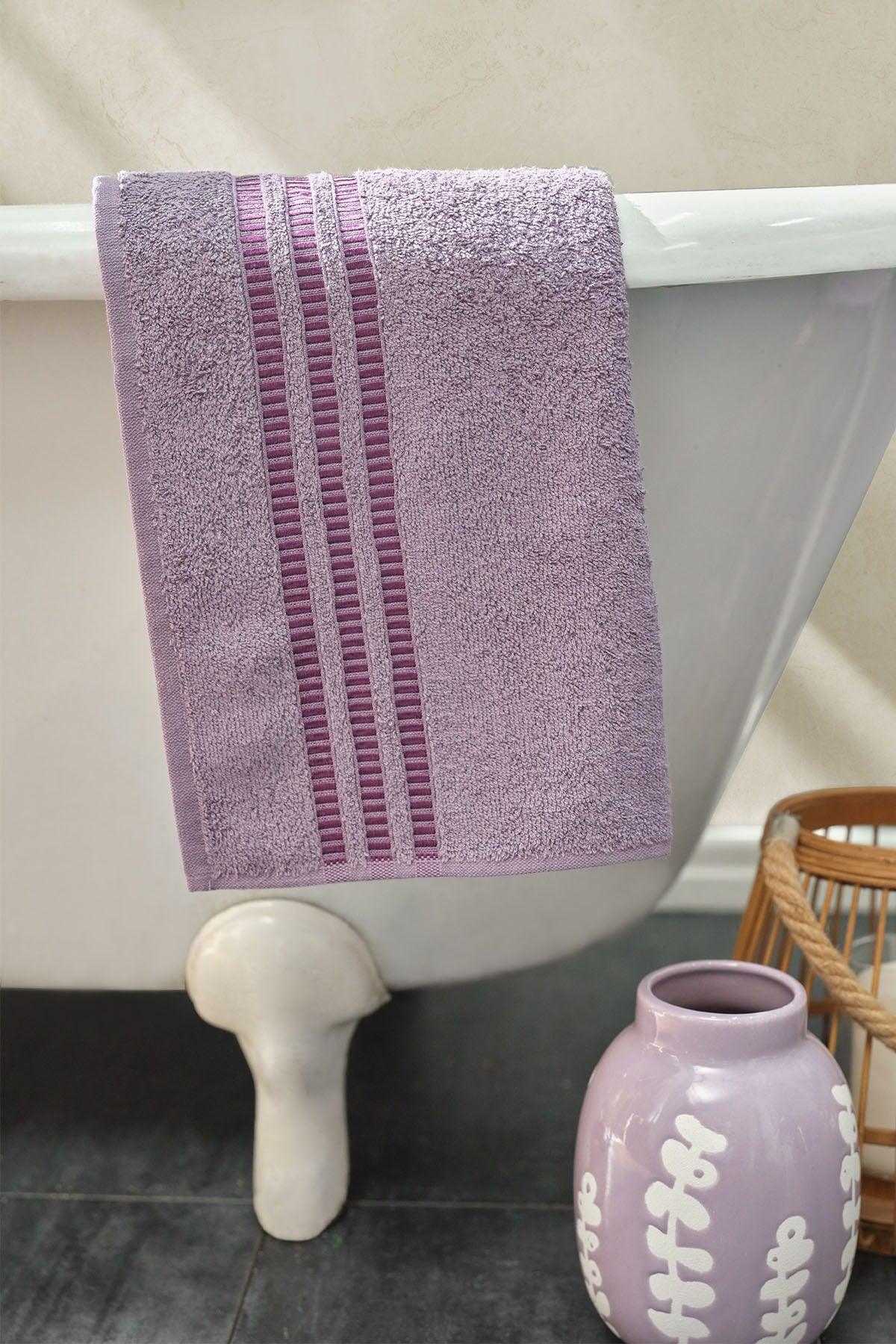 Butterfly 3d Embroidered Lilac Purple Family Bathroom Set - Swordslife