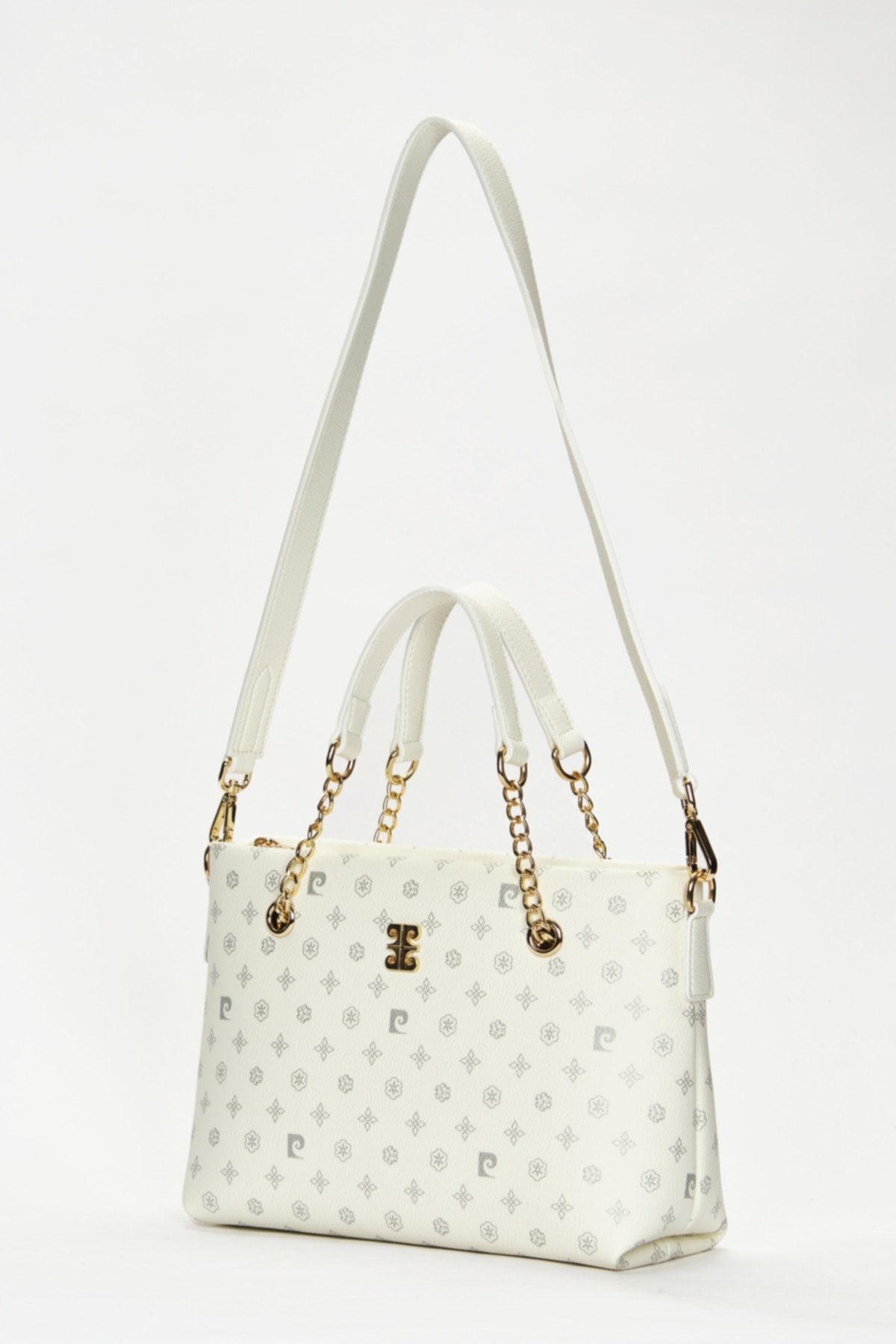 White Monogram Women's Shoulder Bag 05PO22Y1561