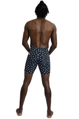 Men's Patterned Black Sea Shorts