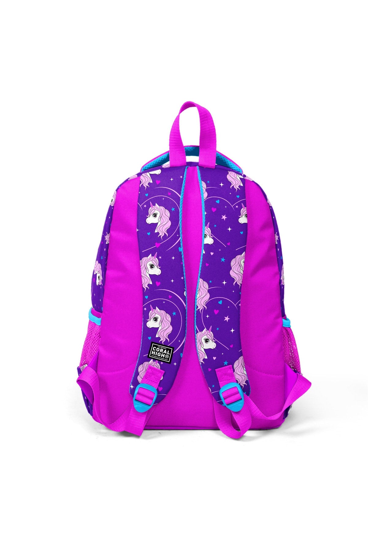 Kids Purple Pink Three Compartment School Bag 23492