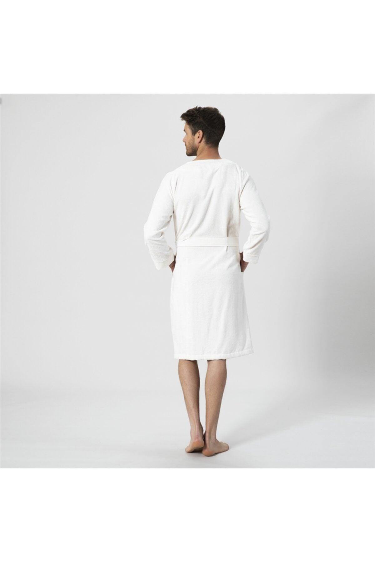 Jandy Unisex Bathrobe Ecru - Swordslife