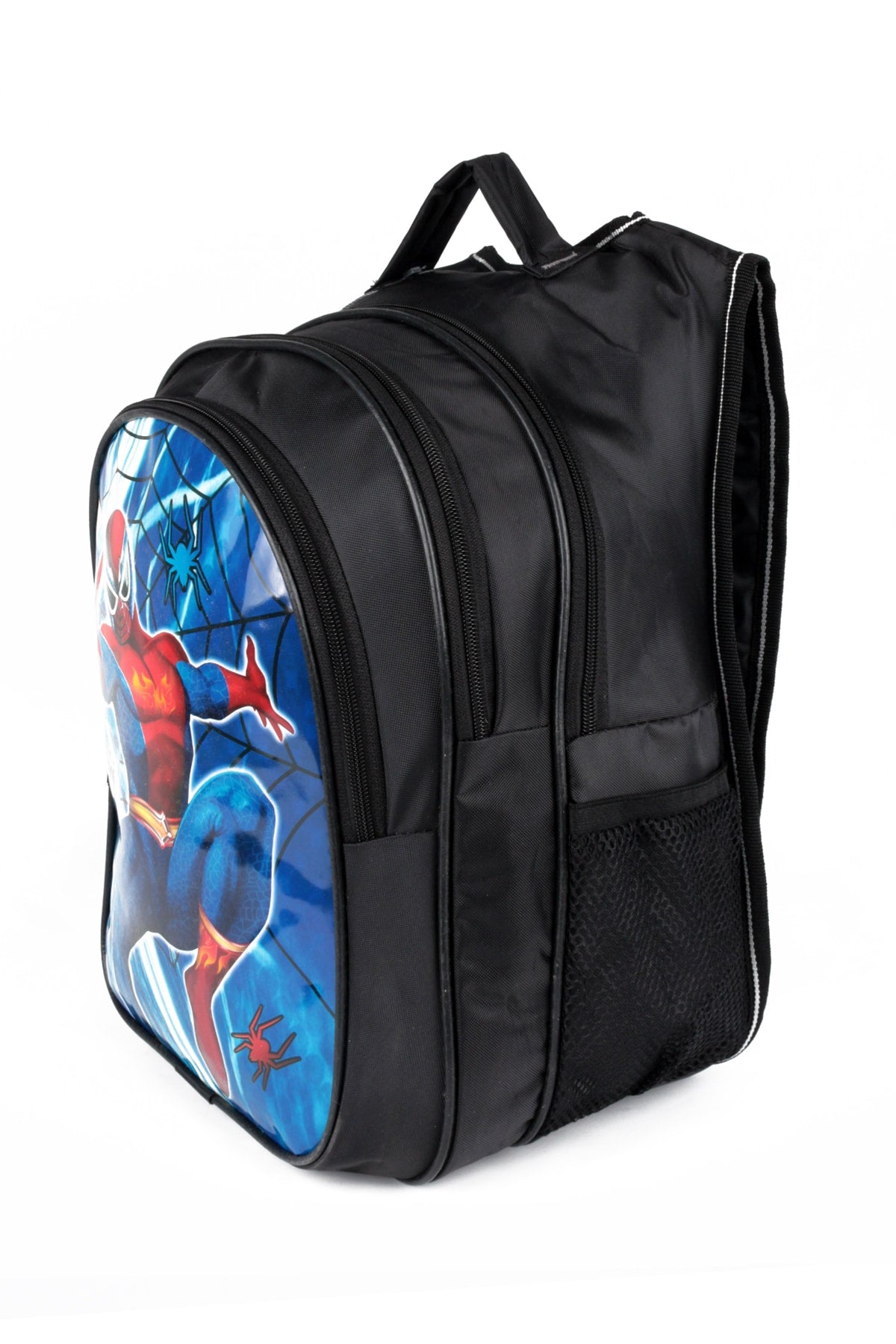 Backpack Set Middle School Primary School 3 Pockets Padded Spider Black