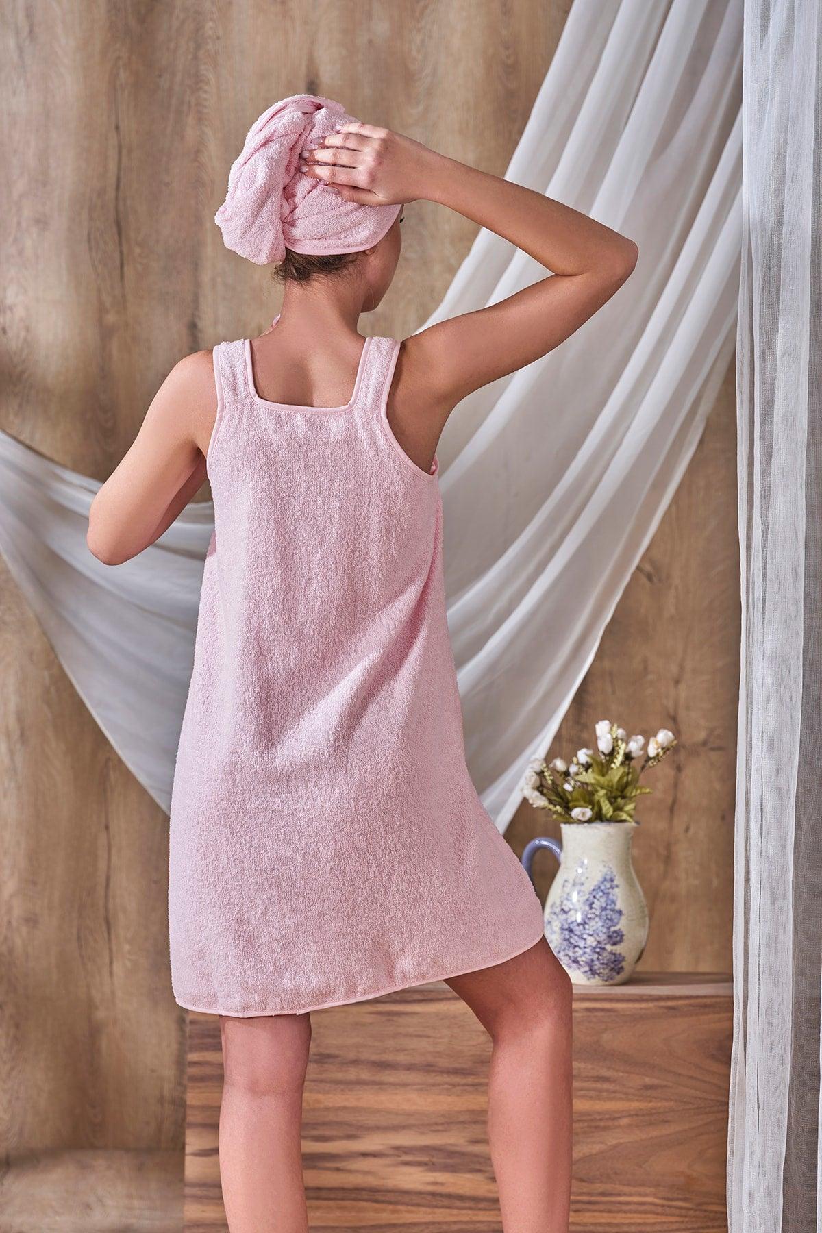 Suspended Bathrobe Cap Set Pink - Swordslife