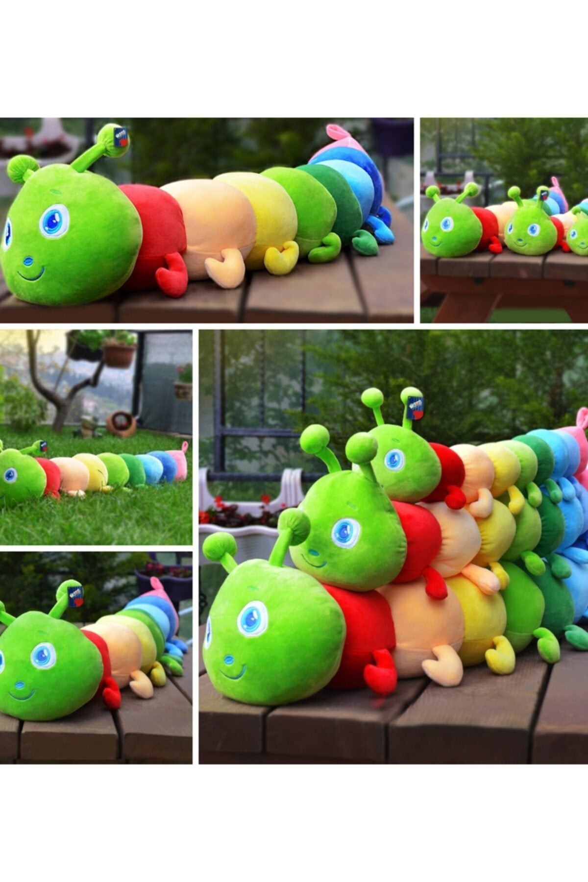 75 Cm Colorful Caterpillar Pillow