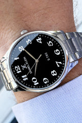 Men's Wristwatch 3 Atm Waterproof Silver Color Steel Band + Wristband DKE2056C2