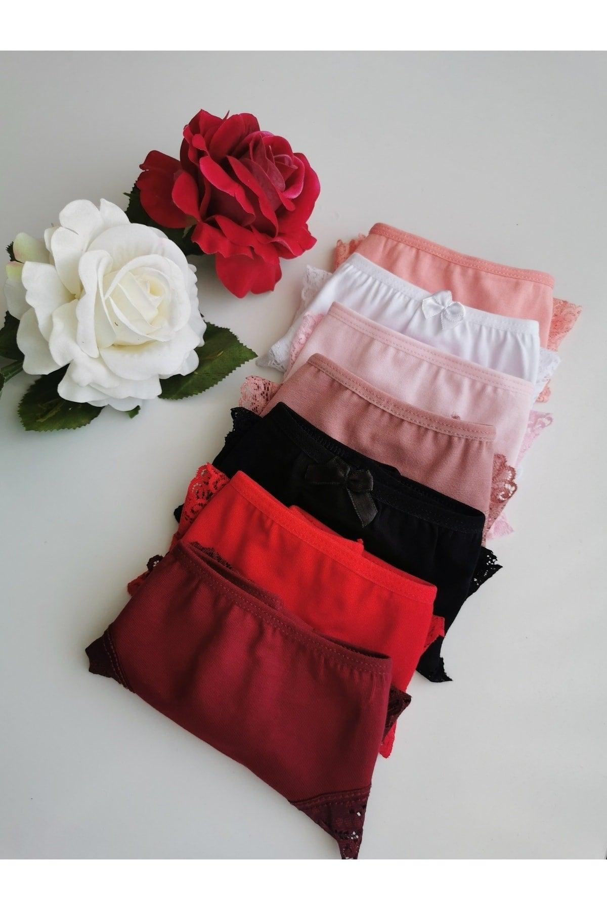 Women's Cotton Lycra Lacy Bikini Panties 7 Pieces - Swordslife