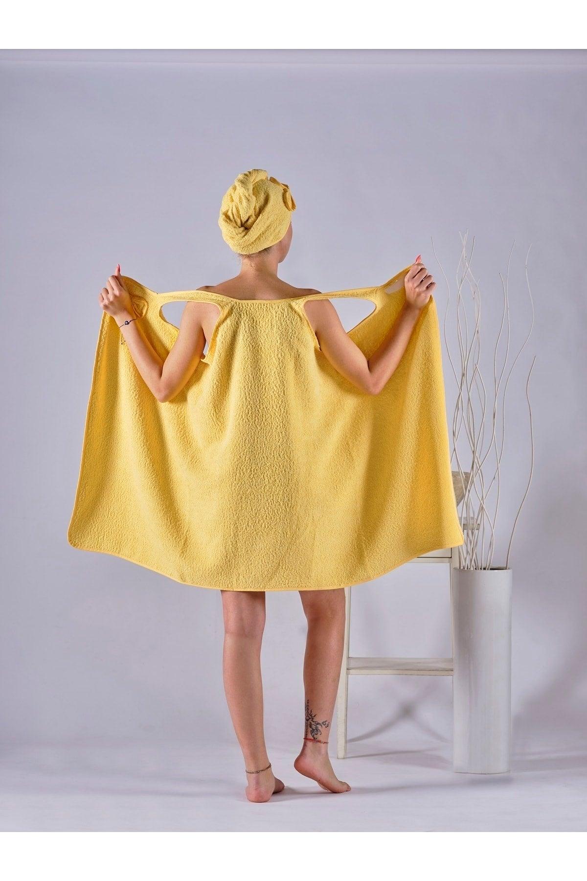 Hanging Bathrobe And Towel Bonnet | Bathrobe Set | Sauna Set | Beach Dress | Dressing gown - Swordslife