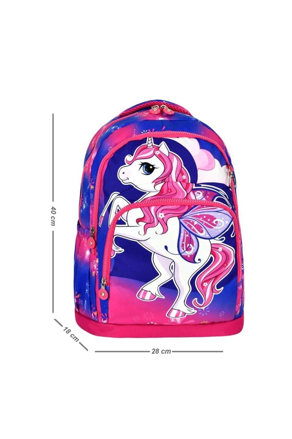 Yigit Boutique Unicorn Printed Girls' School Bag