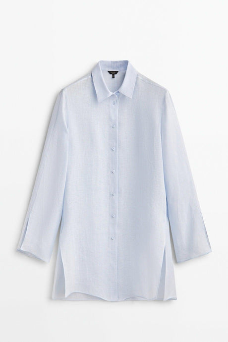 100% Linen Oversized Blouse - Swordslife