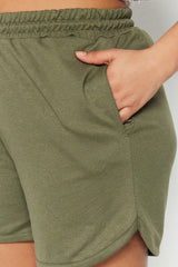 Khaki Thin Knitted Shorts TBBSS23AP00002 - Swordslife