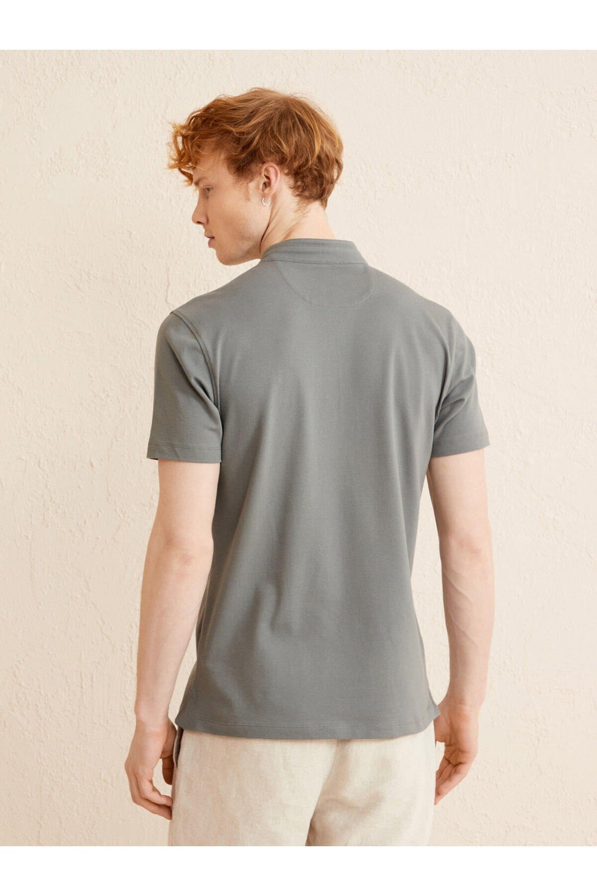 Classic Collar Cotton Regular Fit Basic T-Shirt