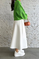 Puff Scuba White Skirt - Swordslife