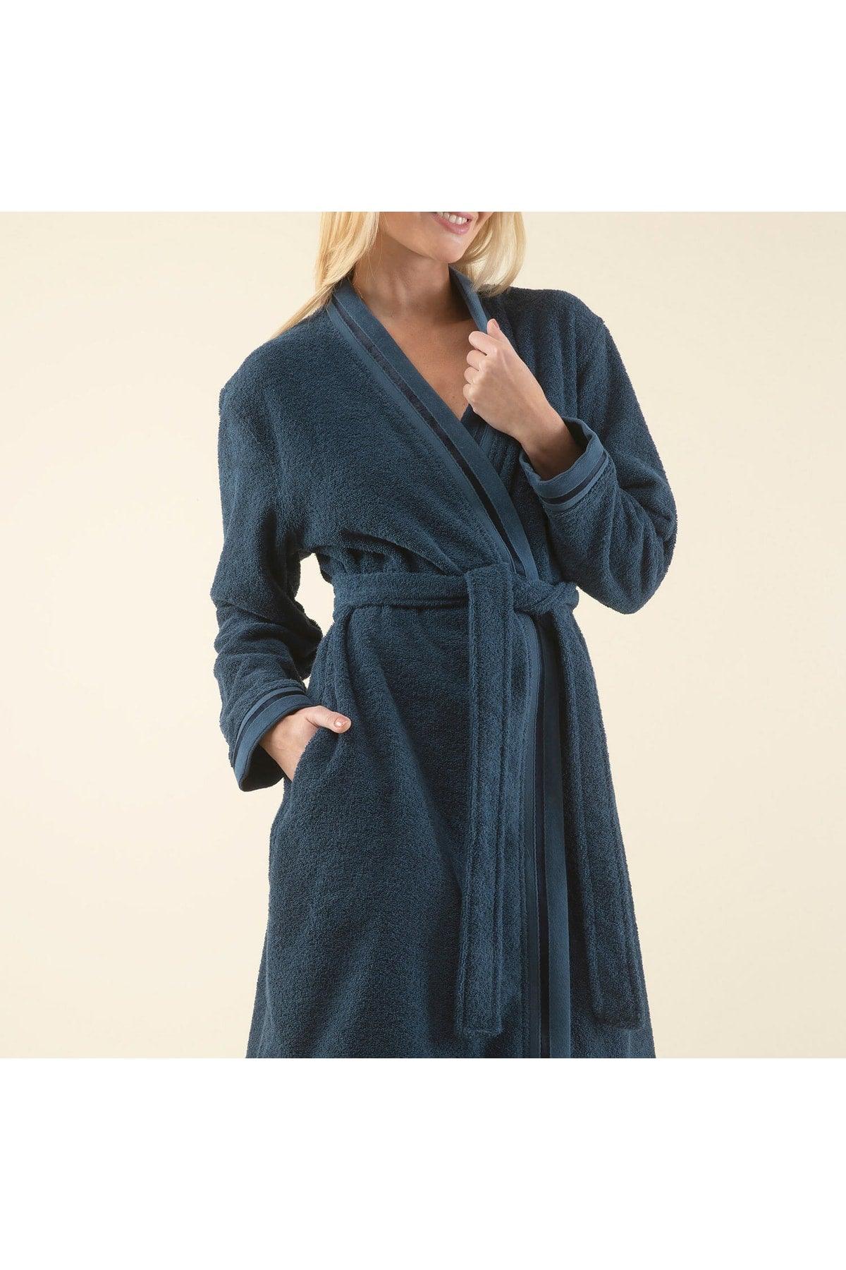 Chic Women's Bathrobe Marine Blue - Swordslife