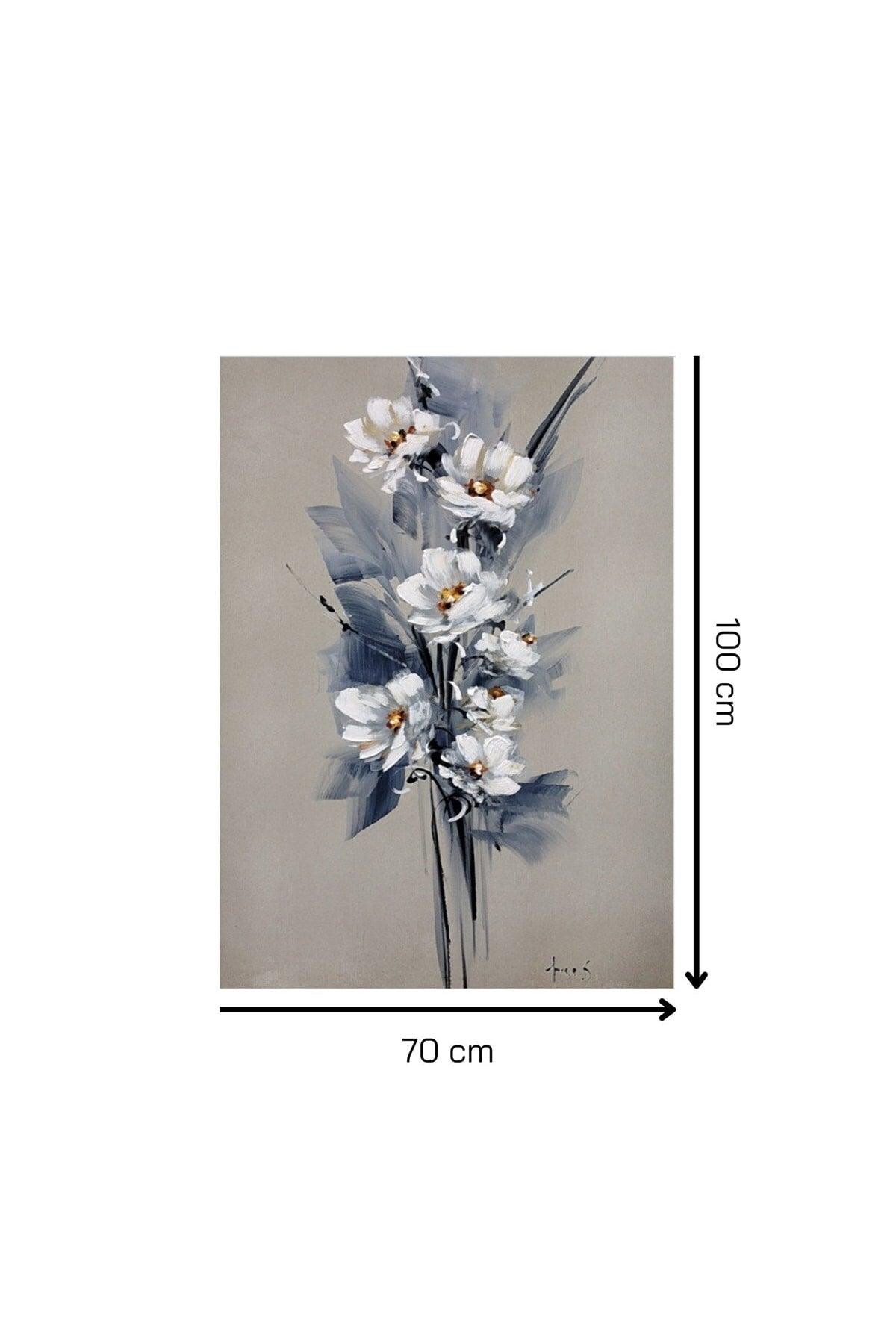 Blue Leaves 70x100cm Canvas Painting Wall Decor For Living Room Living Bedroom Office Hallway Cafe - Swordslife