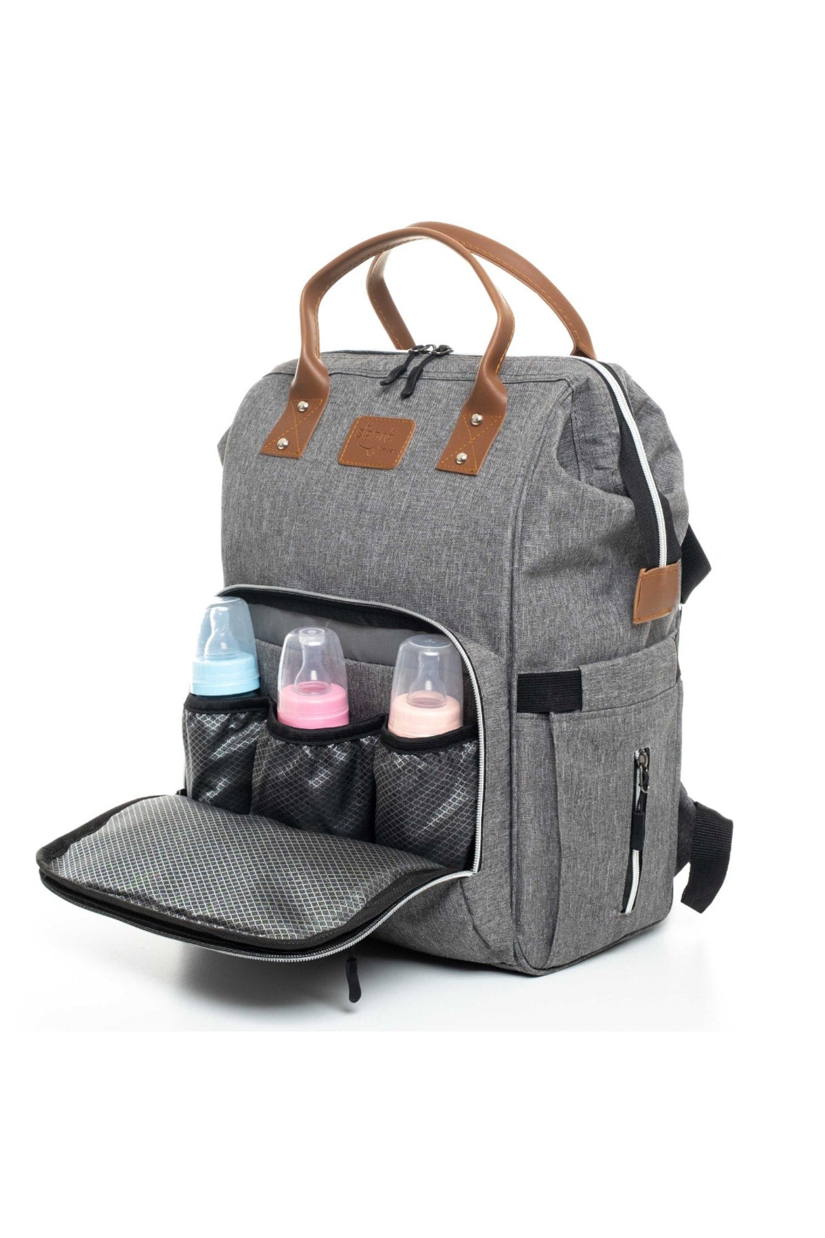 Lux Waterproof Stainproof Functional Baby Care Backpack Gray