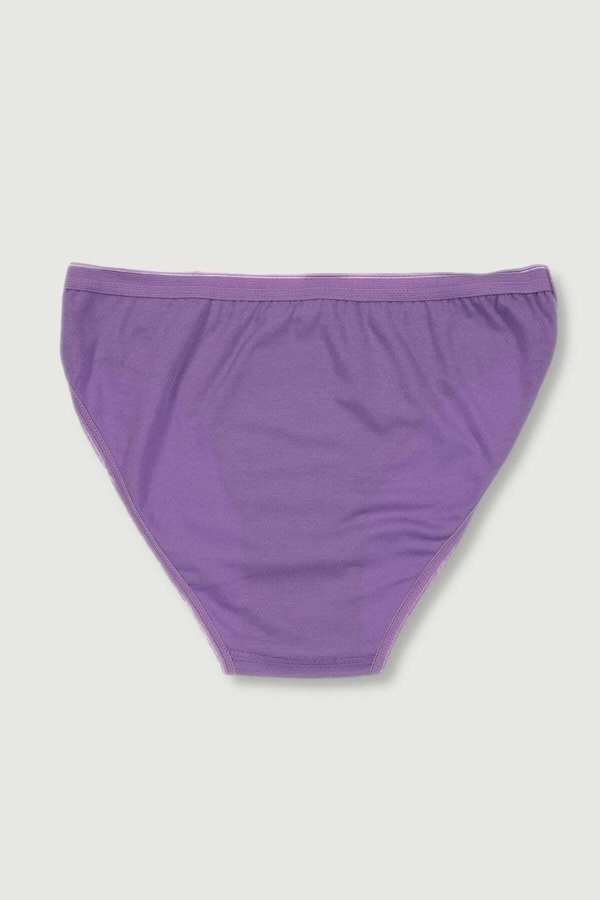 Women's Purple 6 Pack Bikini Panties ELF568T0635CCM6 - Swordslife