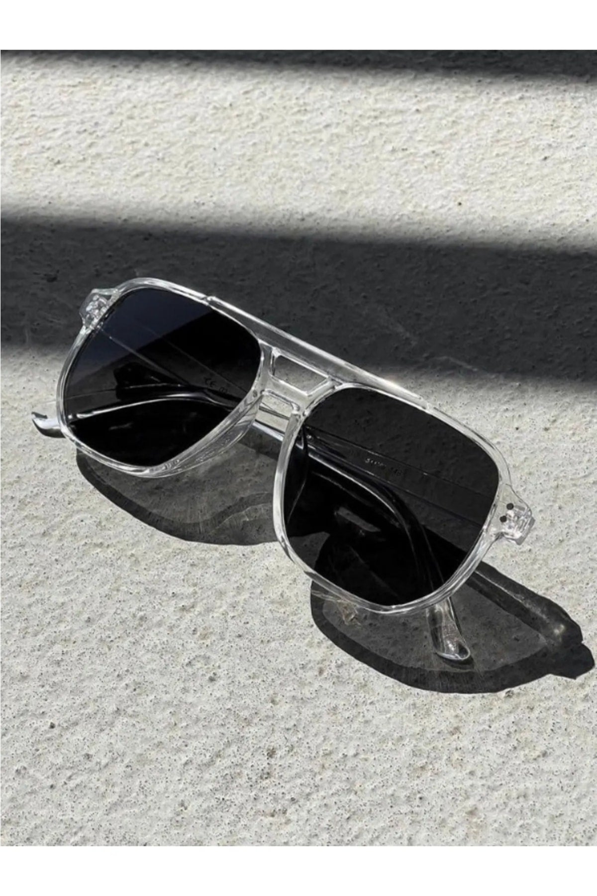 New Season Transparent Black Glass Unisex Sunglasses