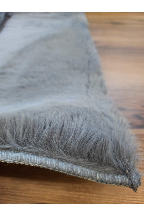 Rabbit Rabbit Feather Anthracite 2-Piece Bath Mat Set Non-Slip Leather-Based Soft Closet Set - Swordslife