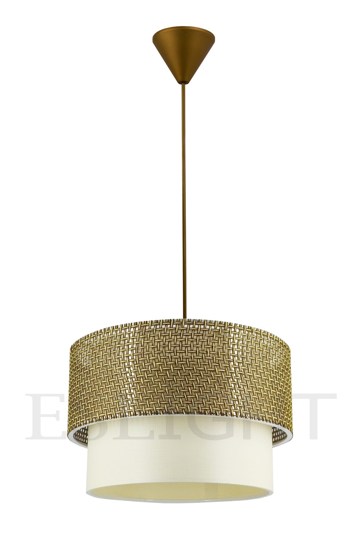 Wicker Pendant Lamp Chandelier Brown-beige E691