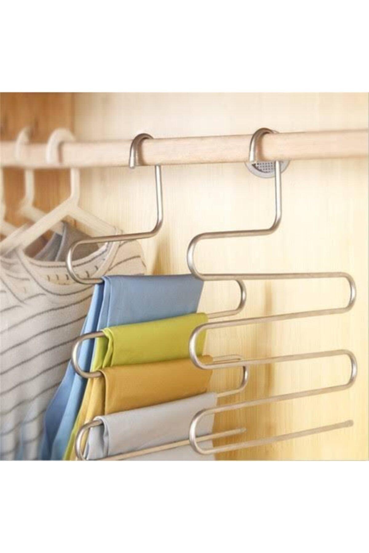 5 Tiers Trousers Scarf Foulard Tie Accessory Hanger In Wardrobe Organizer - Swordslife