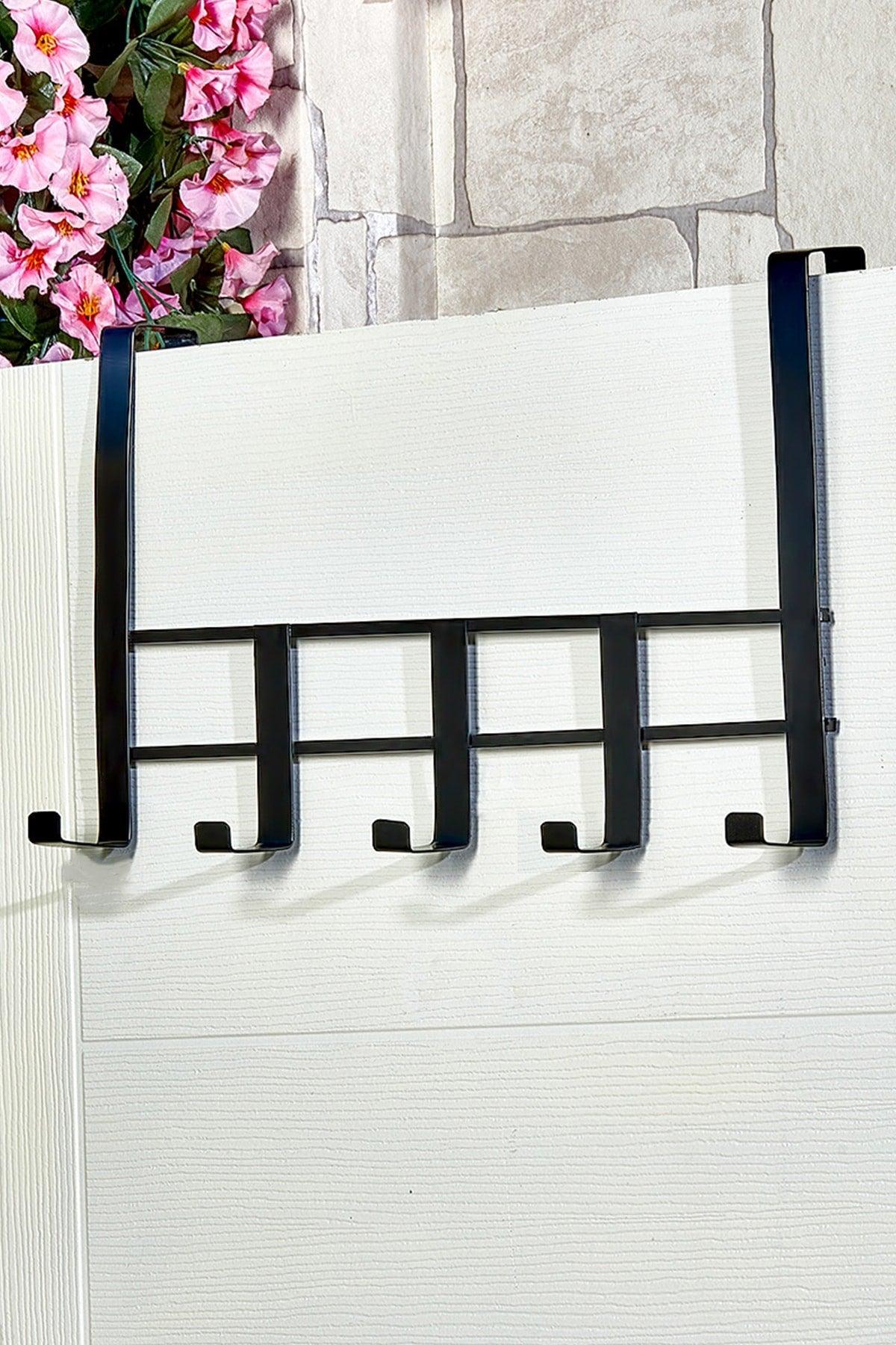 5 Pcs Metal Black Sheet Door Back Hanger - M3 - Swordslife