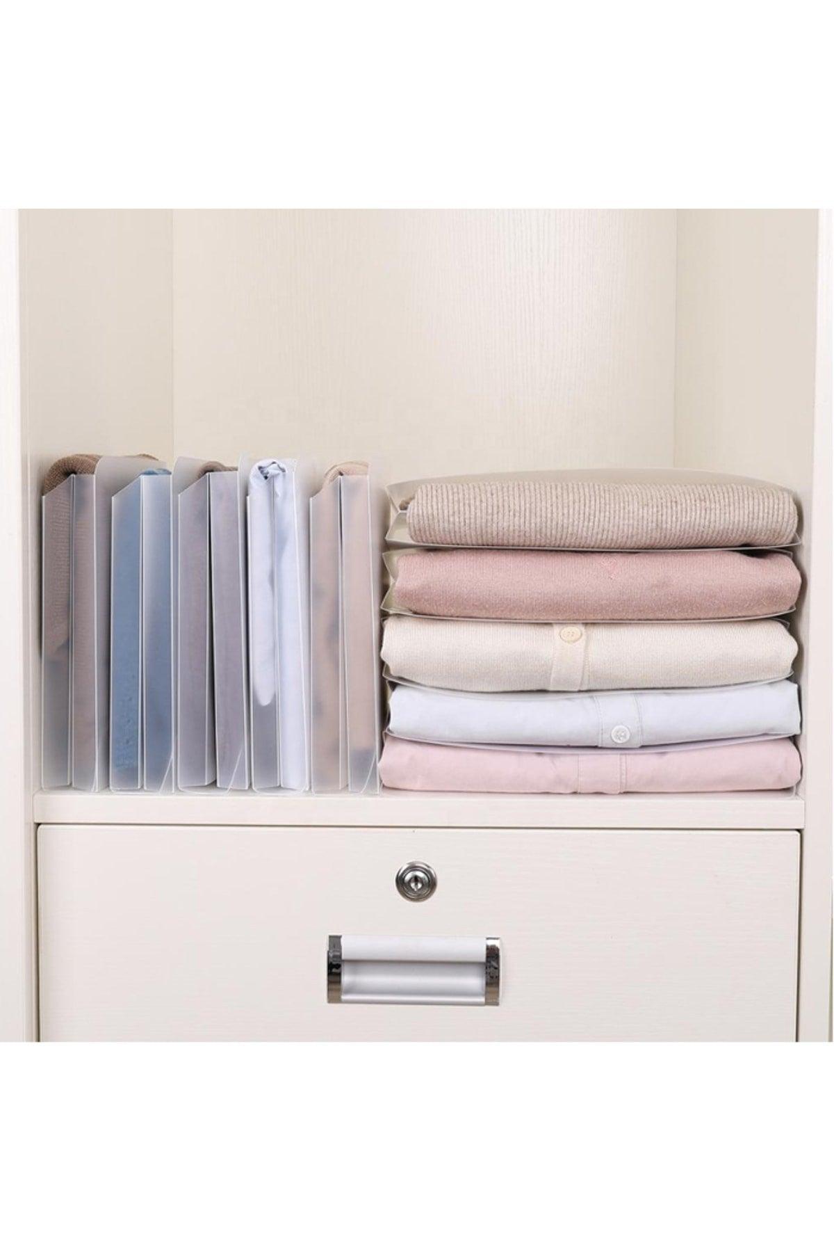 5 Pack T-shirt Organizer, Shirt, Dress, Wardrobe Organizer And Folding - Swordslife