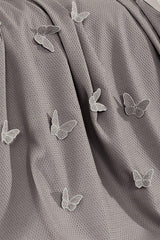 5 Pieces 100% Cotton 3d Butterfly Pattern Baby Duvet Cover Set Gray - Swordslife