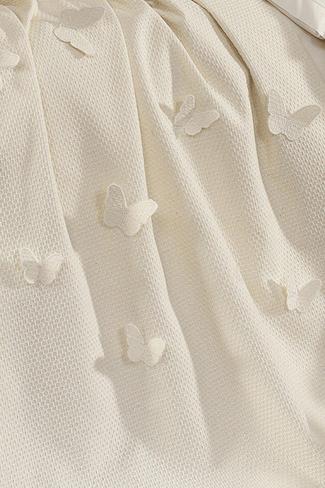 Pieces 100% Cotton 3d Butterfly Pattern Baby Duvet Cover Set Cream - Swordslife