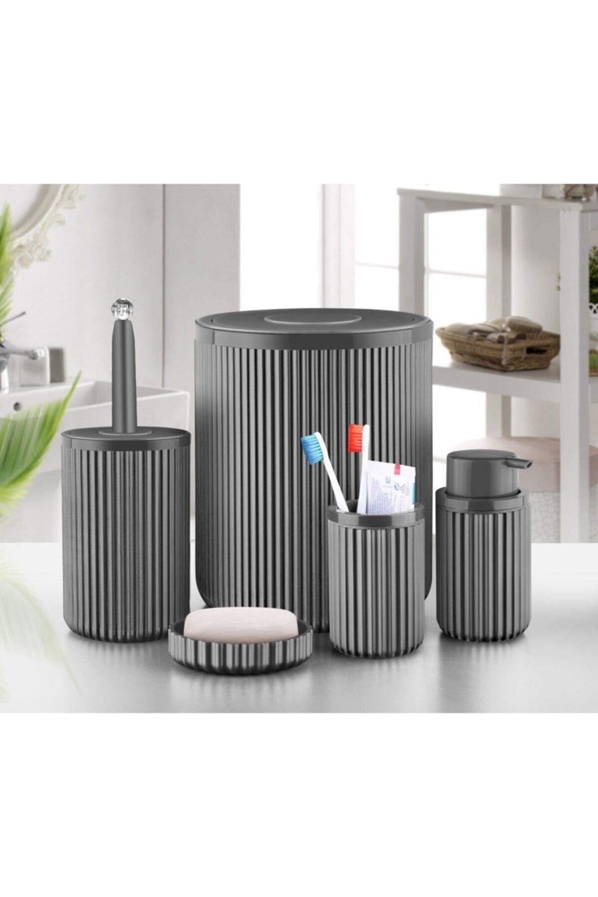 5 Pcs Bathroom Set 5 lt Gray - Swordslife