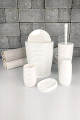 5 Piece Bathroom Set White 486 - Oky-1070 - Swordslife