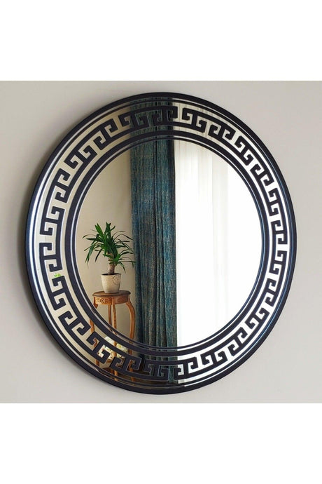 50cm Decorative Patterned Round Console Dresuar Bathroom Mirror Vega Model - Swordslife