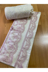 50x90 2-pack 100% Cotton Velvet Bow and Lace Guipure Dowry Hand And Face Towel - Swordslife