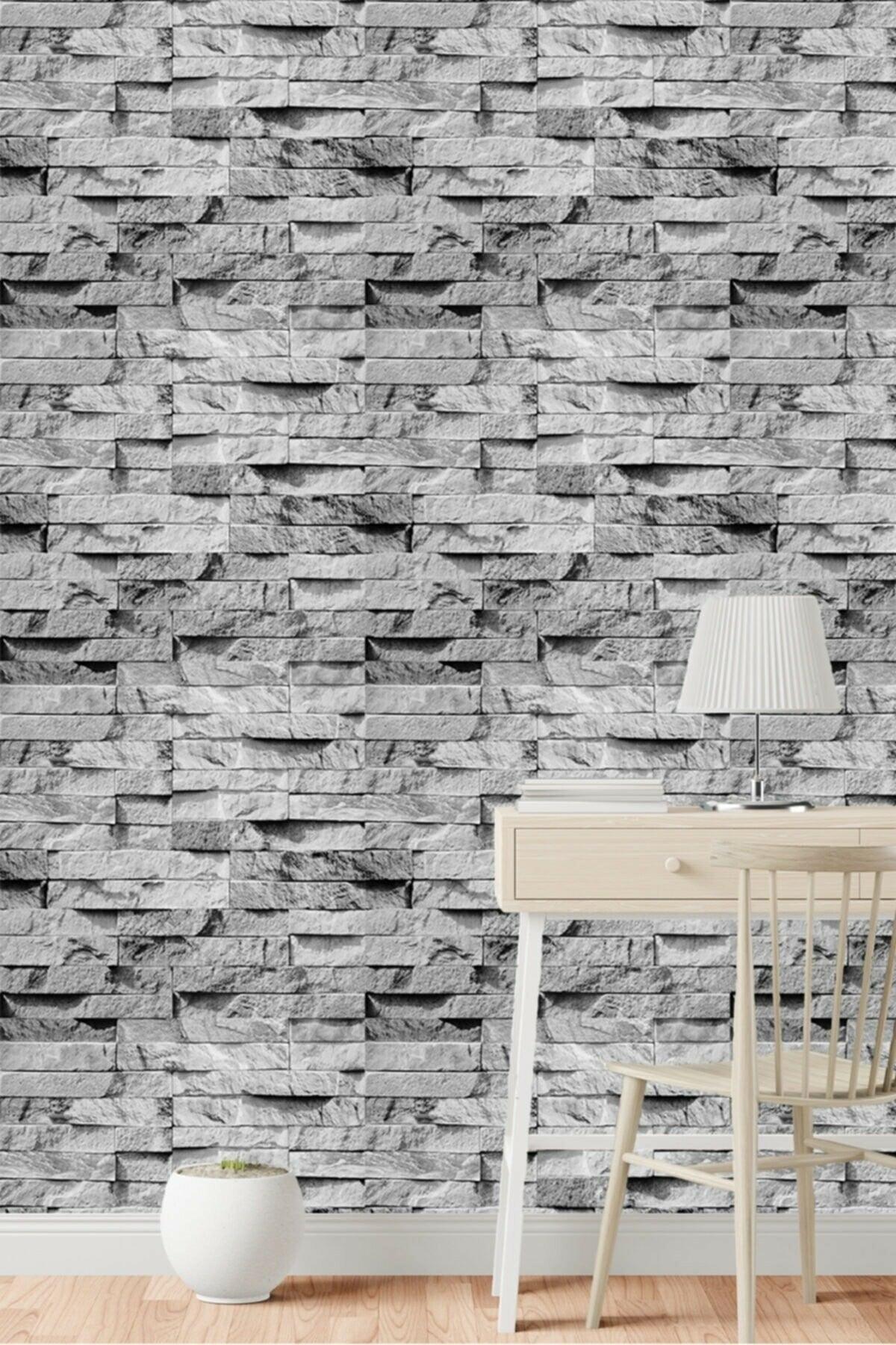 5301 Stone Pattern Gray Wallpaper 5.30 M² - Swordslife