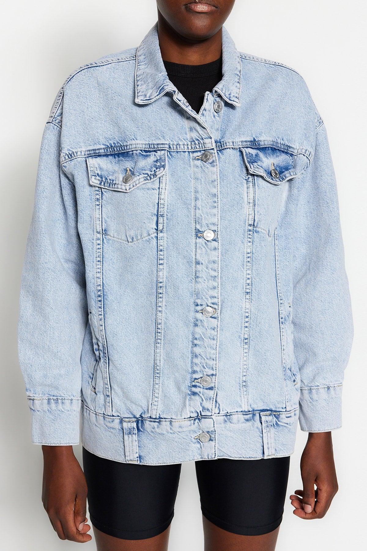 Light Blue Oversize Denim Jacket TWOSS23CE00020 - Swordslife