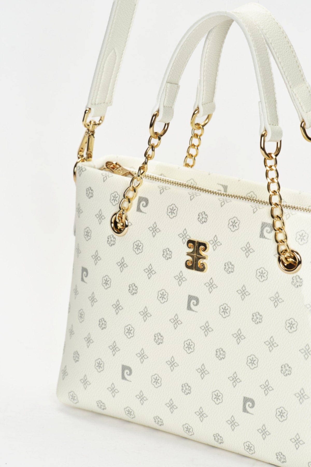 White Monogram Women's Shoulder Bag 05PO22Y1561