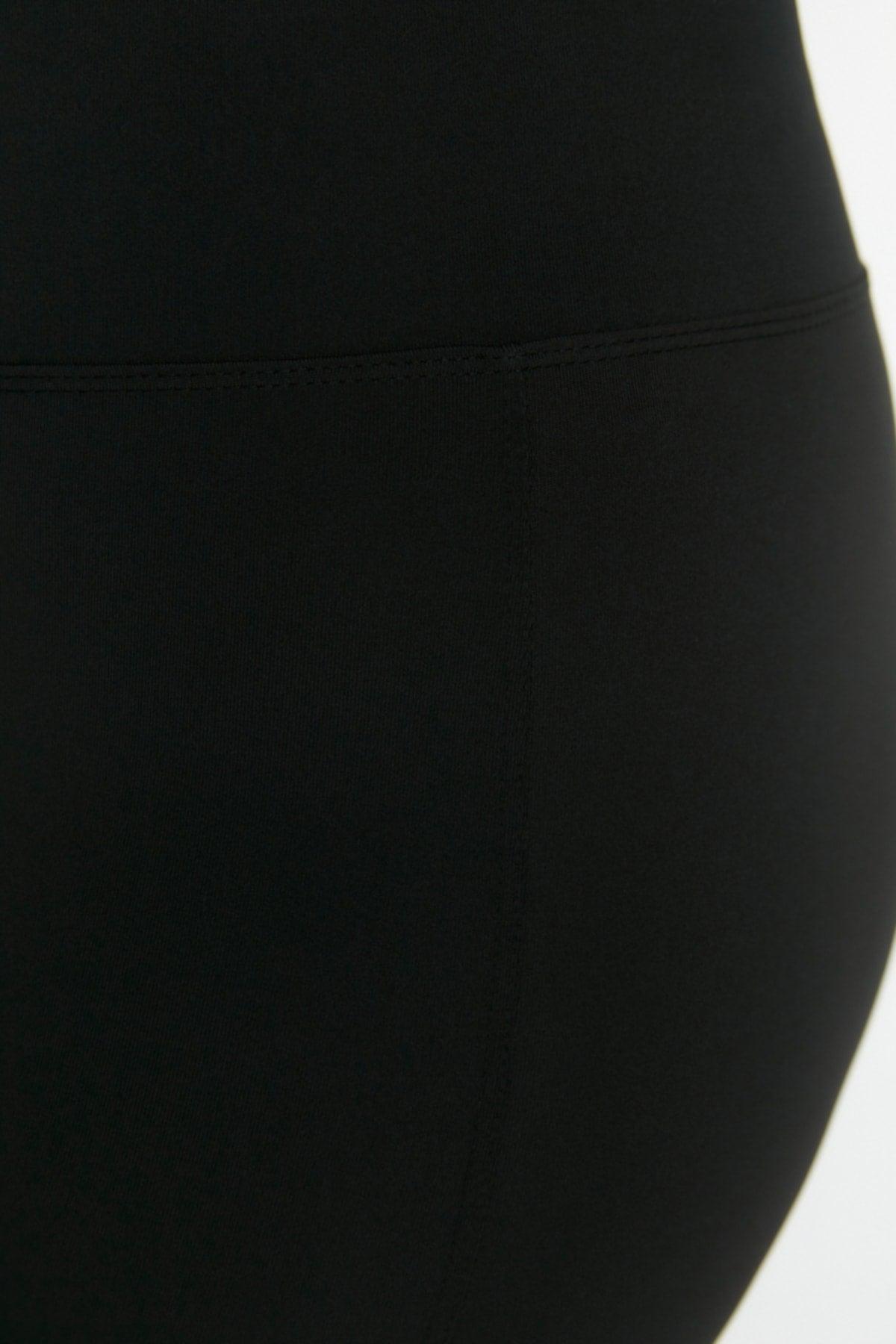 Black Knitted High Waist Lifter Leggings TBBSS22TA00002 - Swordslife