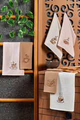 6 Pcs Kitchen Tea Towel Coffee Set 40x60