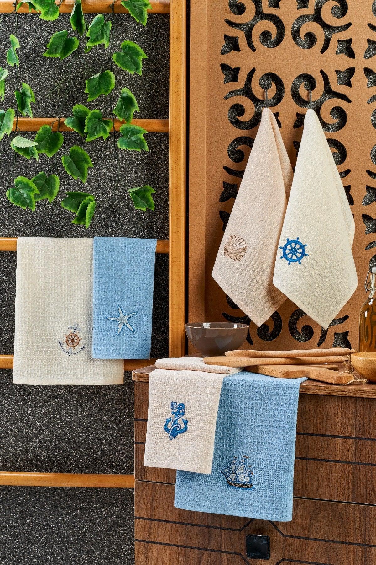 Set of 6 Kitchen Towels Alaçatı 40x60 - Swordslife