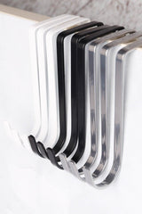 6 Pcs Metal Black Multi-Purpose Hanger Behind Door -m3 - Swordslife