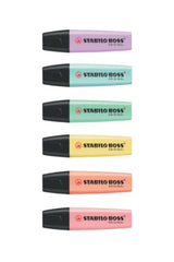 6 Pcs Boss Pastel Highlighter