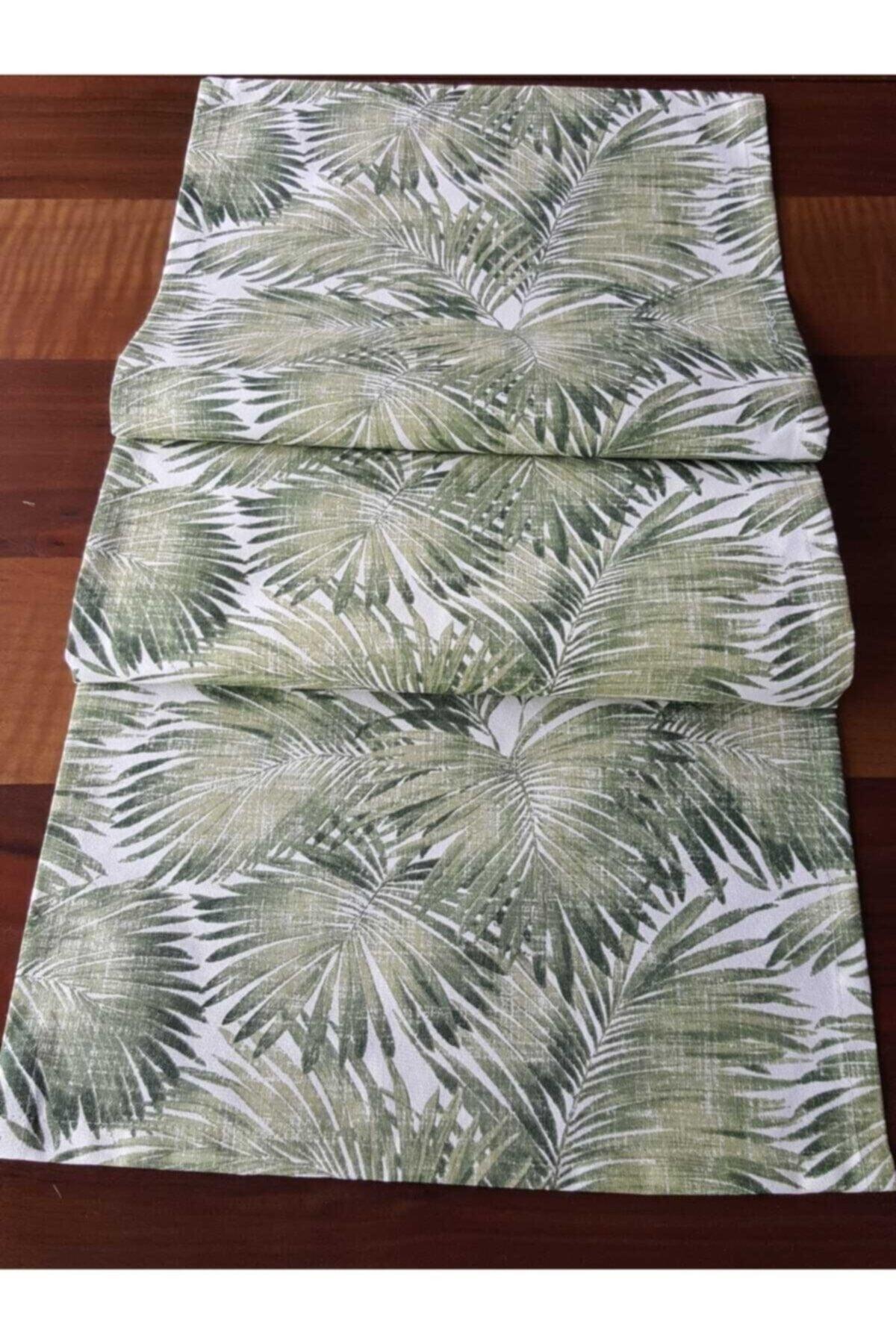 6 Green Leaf Patterned Placemats And Runners - Swordslife